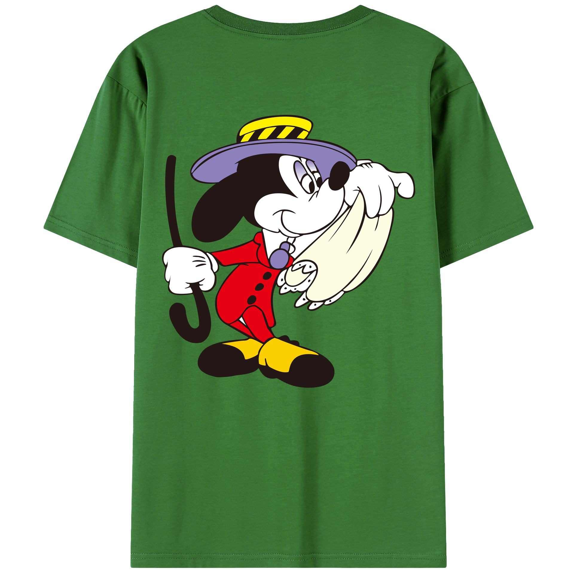 （画像用） ミッキーマウス Mickey Mouse レディース半袖Tシャツ(バックプリント)